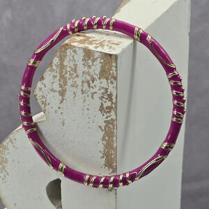 Purple Gold‎ Solid Single Metal Solid Bracelet Costume Fashion Jewelry JB4-8